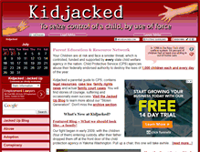 Tablet Screenshot of kidjacked.com